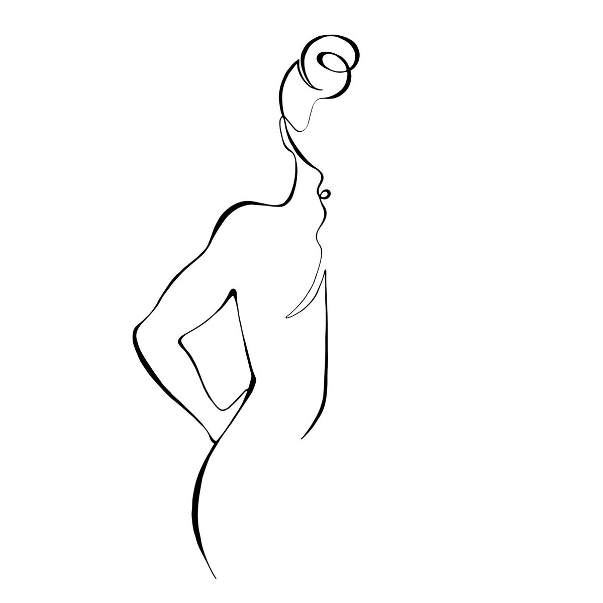 Tableau Croquis de femme tableau alu dibond, HEXOA