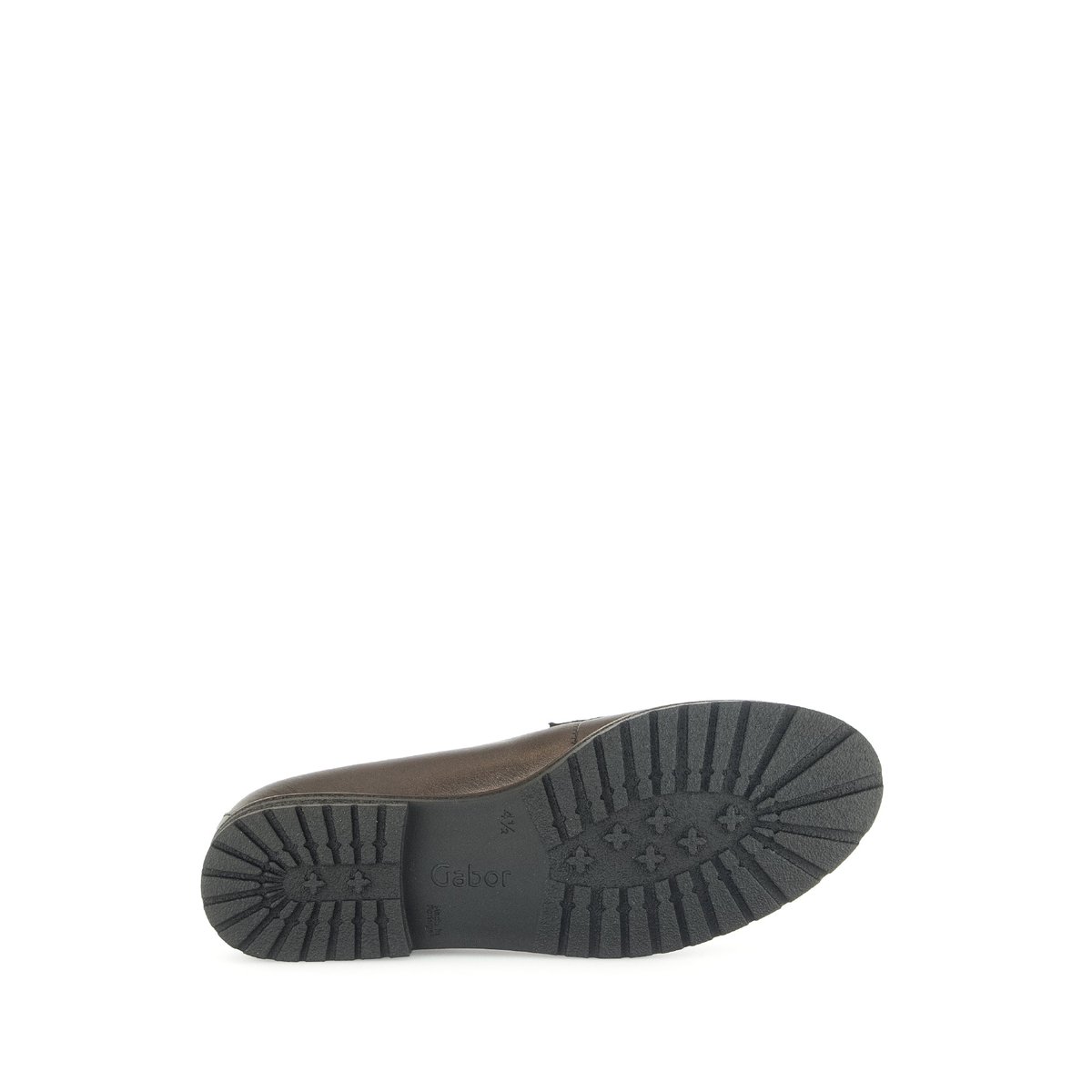 Mocassins en cuir à talon décroché bronze, GABOR