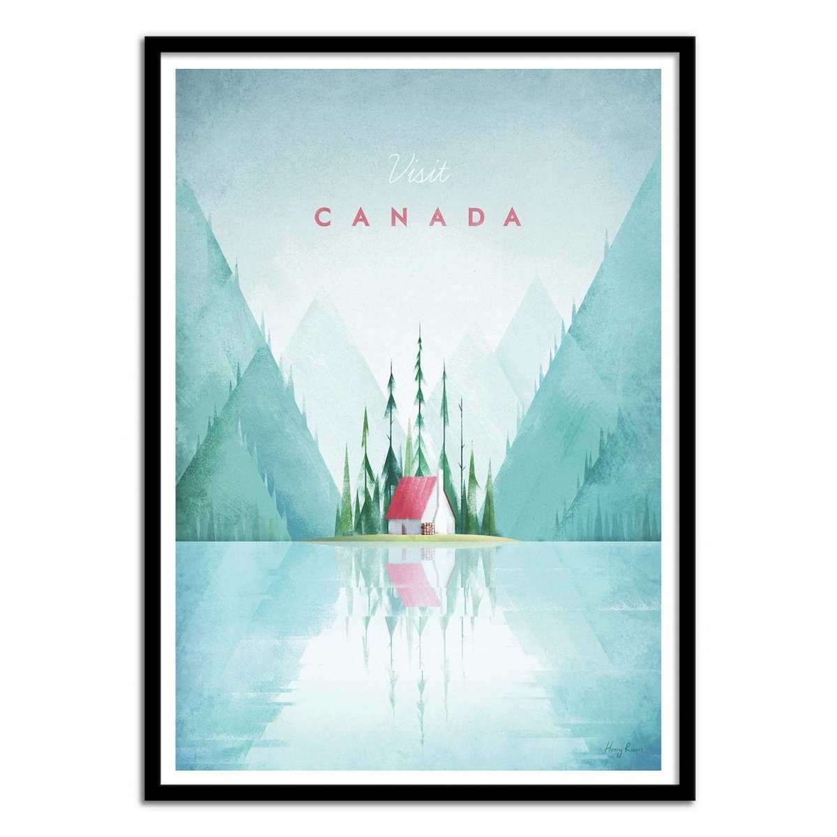 Affiche d'art - Visit Canada - Henry Rivers bleu, WALL EDITIONS