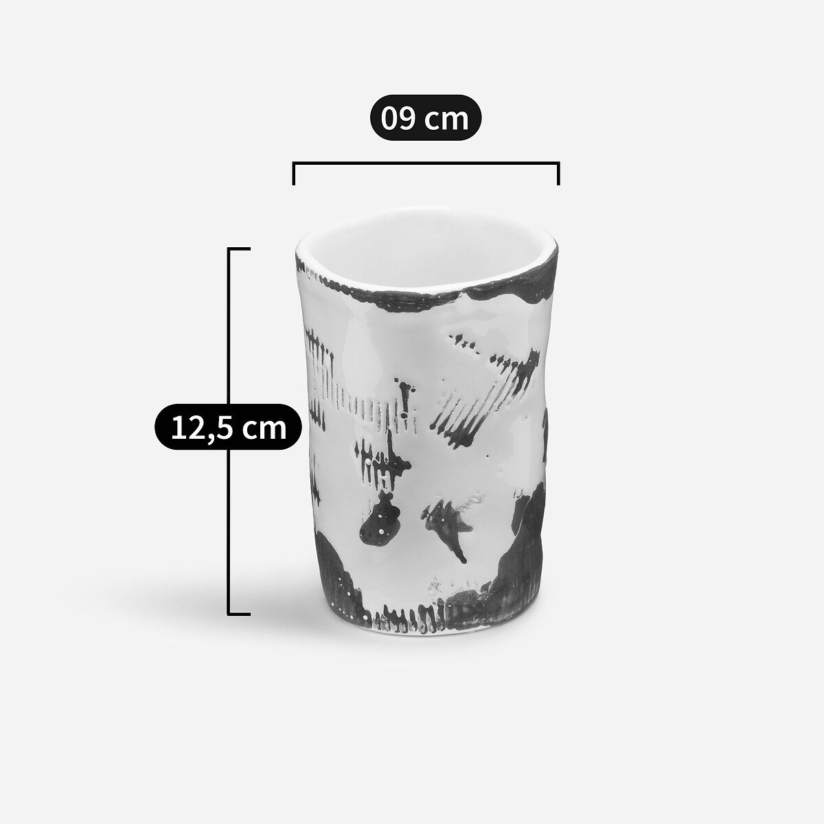 Raw Glazed Ceramic Vase, H12.5cm white, OTTO STUDIO FOR AM.PM