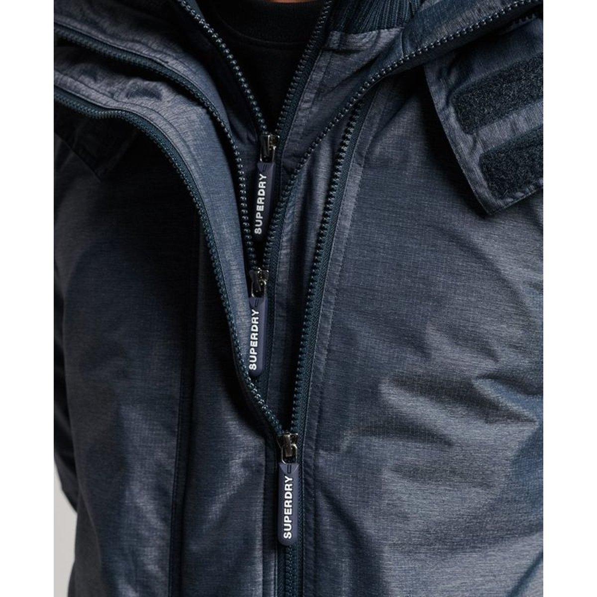 Veste zippée à capuche Pop Arctic SD-Windcheater bleu marine chiné/bleu marine, SUPERDRY