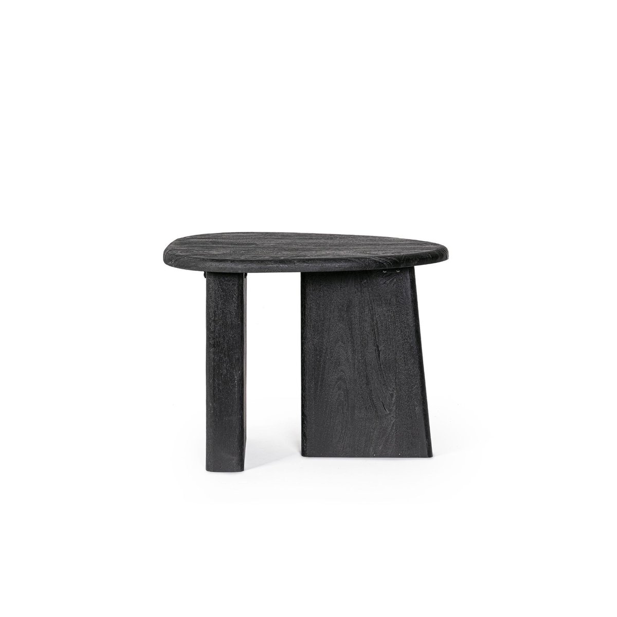 Table basse de salon galet en bois de manguier L60 - JUAREZ noir, HELLIN, DEPUIS 1862