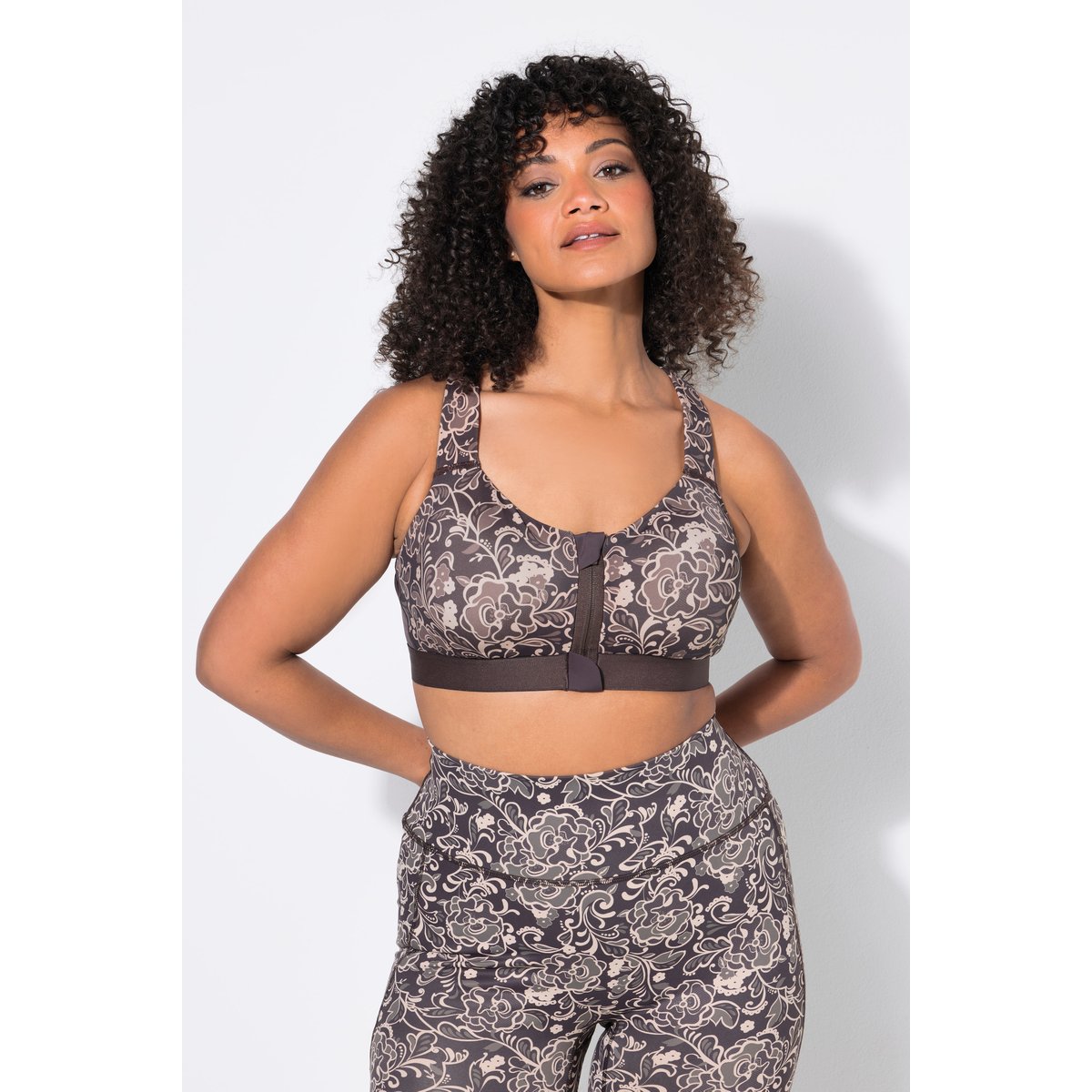 Soutien-gorge de sport, motif léopard acajou, ULLA POPKEN