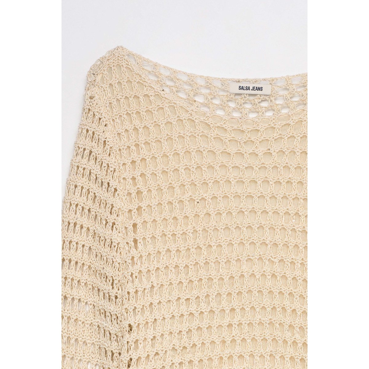 PULL EN MAILLE AVEC Fil textile beige, SALSA JEANS