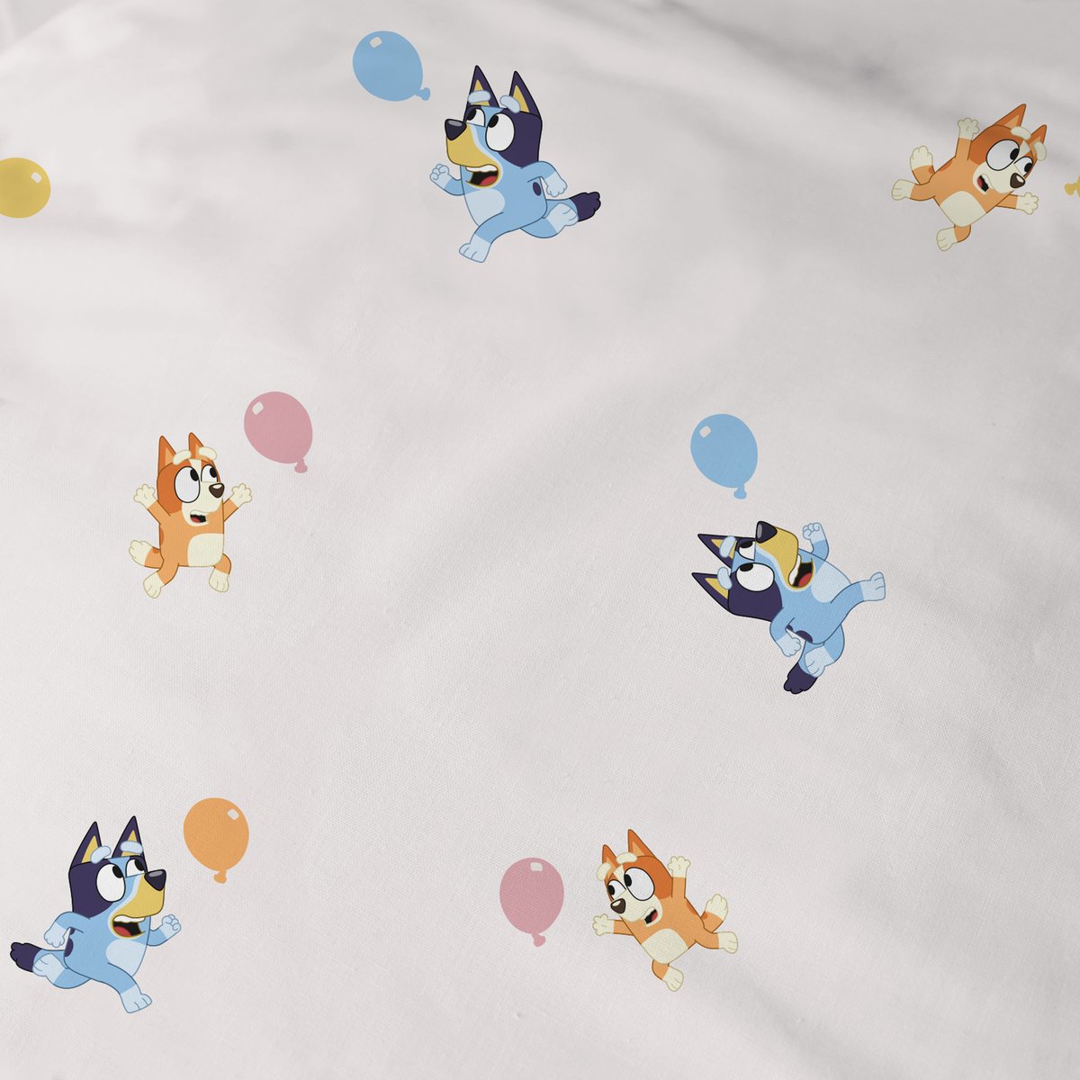 Parure de lit imprimée 100% coton, PARTY beige, BLUEY