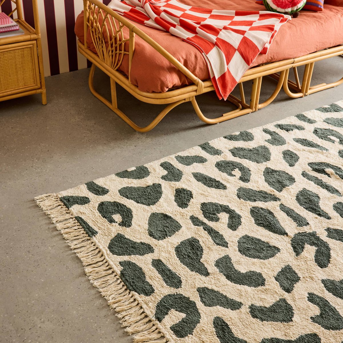 Tapis intérieur rectangulaire contemporain GLEN vert foncé, SWEEEK