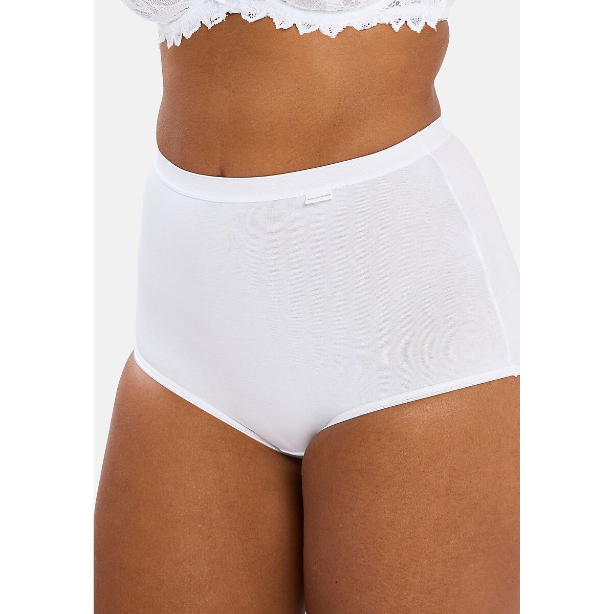 Pack of 3 Simplement Full Knickers in Organic Cotton white + white + white, SANS COMPLEXE