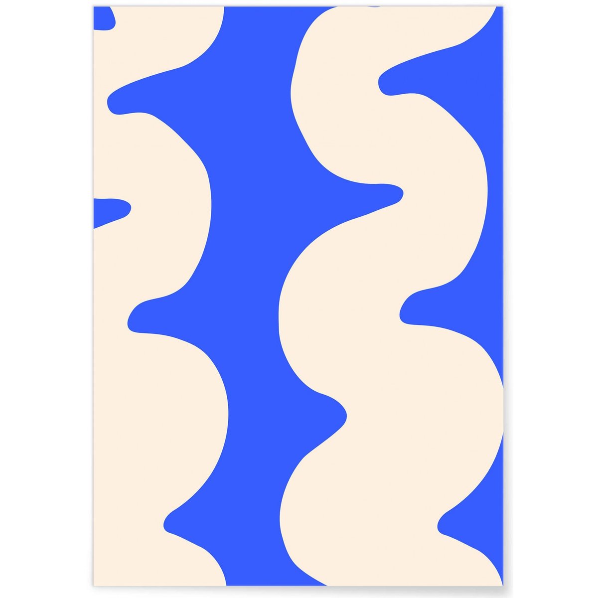 Affiche Wave Bleue blanc, L'AFFICHERIE