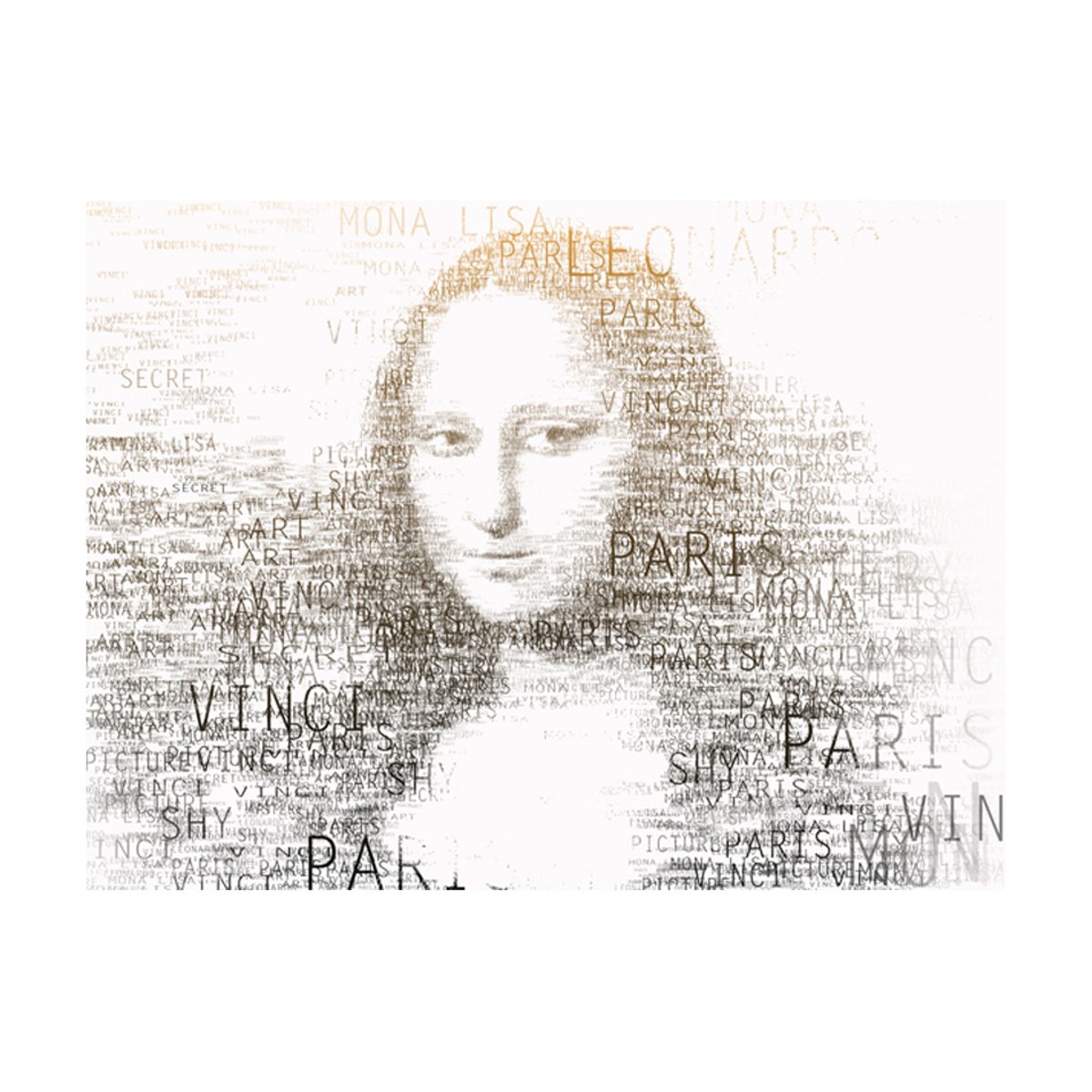 Papier peint intissé panoramique Personnes Notes de Léonard de Vinci noir, EDEN