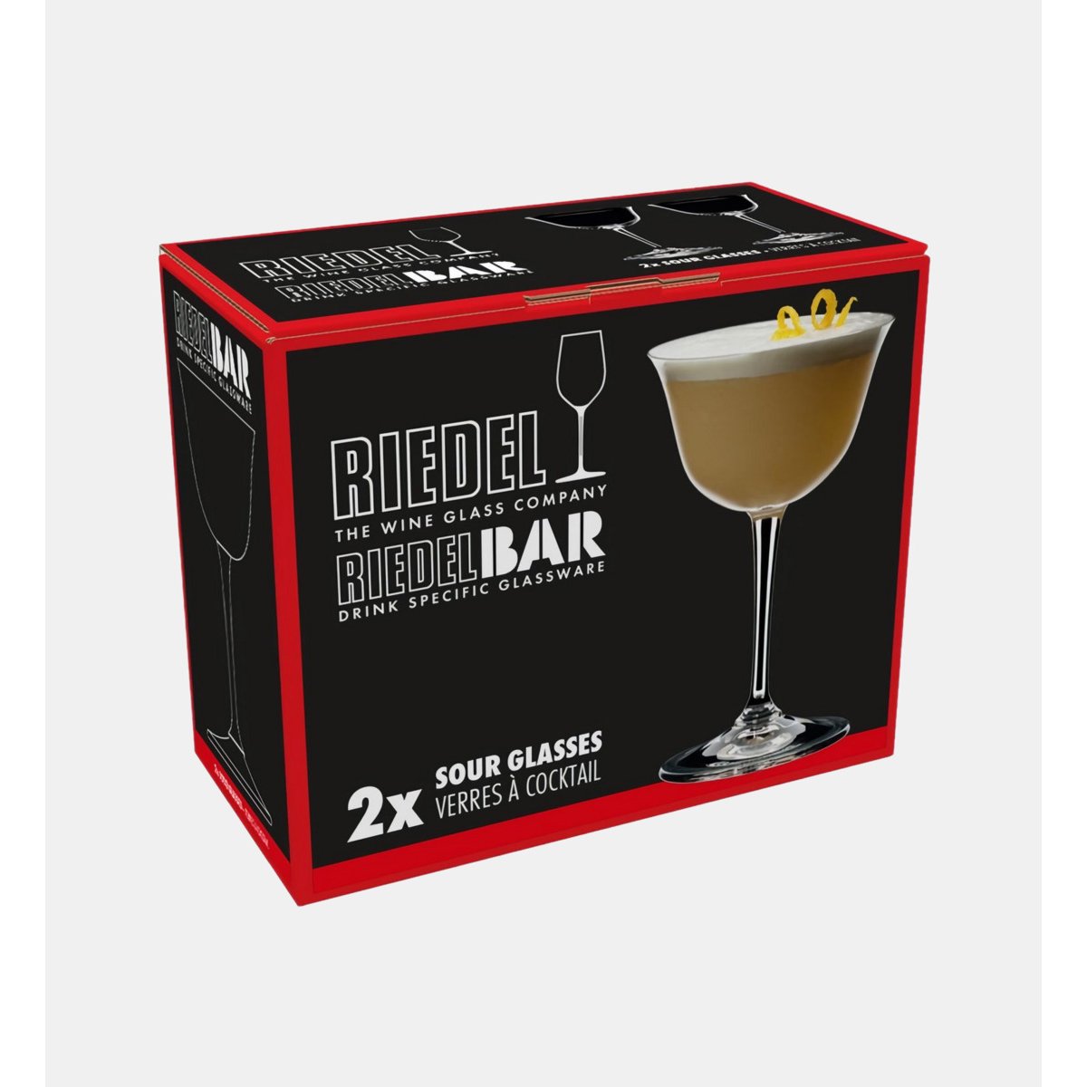 Lot de 2 verres à pied bar dsg sour transparent, RIEDEL
