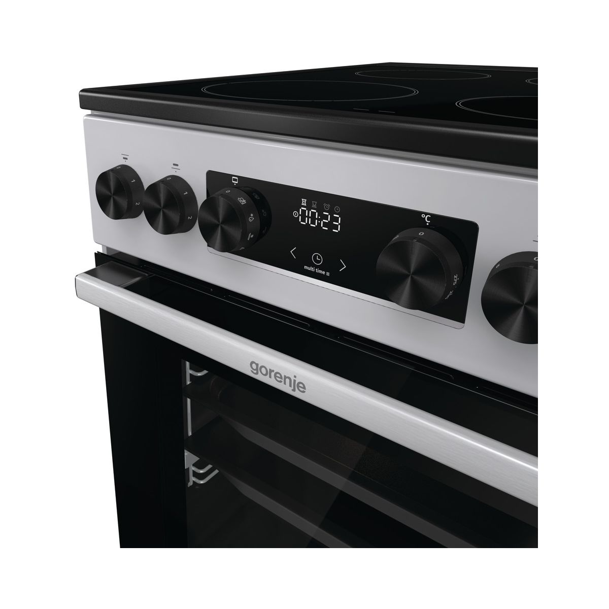 Cuisinière vitrocéramique GEC5C41SG couleur unique, GORENJE
