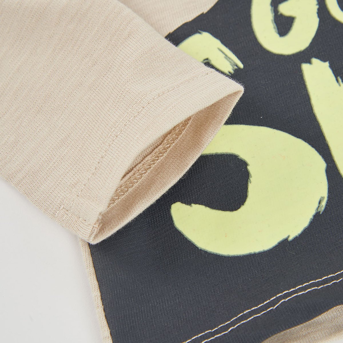 T-shirt garçon en maille imprimé skate beige, BOBOLI