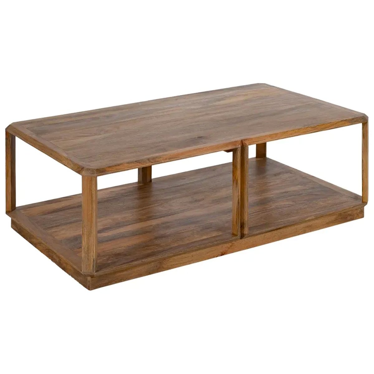 Table basse rectangulaire en bois de manguier 130x80x45cm bois, WADIGA