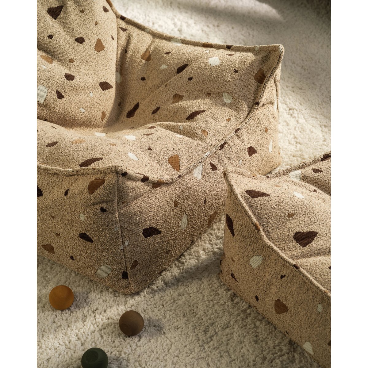 Coussin de Sol Ottoman Carré TERRAZZO sand, WIGIWAMA