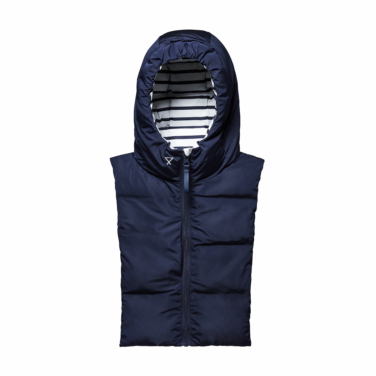 Omkeerbare donsjas met kap, uniseks gestreept marineshirt, FUDOON