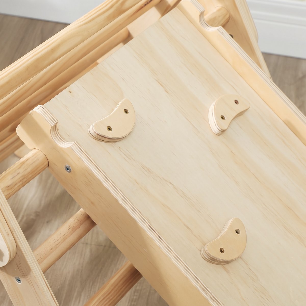 Parcours d'escalade pour enfants Panneau bois naturel, AIYAPLAY