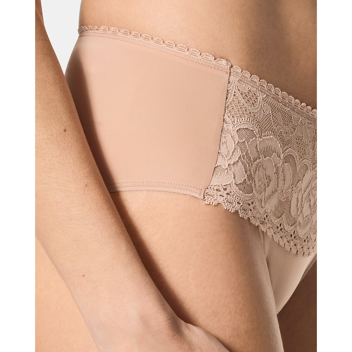 Culotte media Flower Elegance beige, PLAYTEX