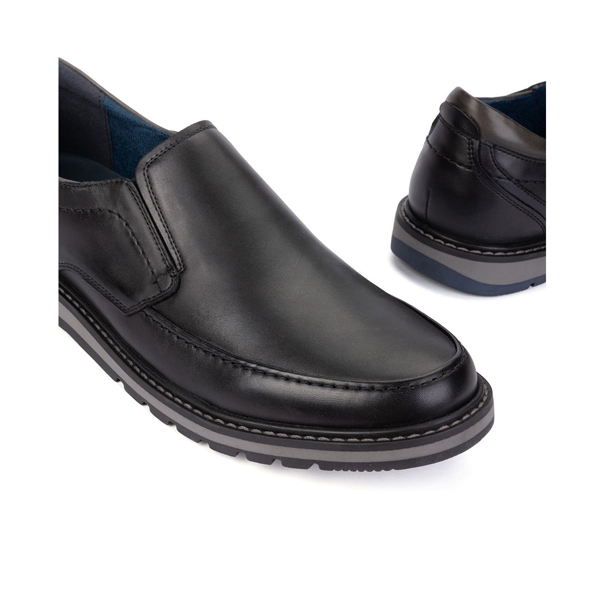 Mocassins cuir Berna black, PIKOLINOS