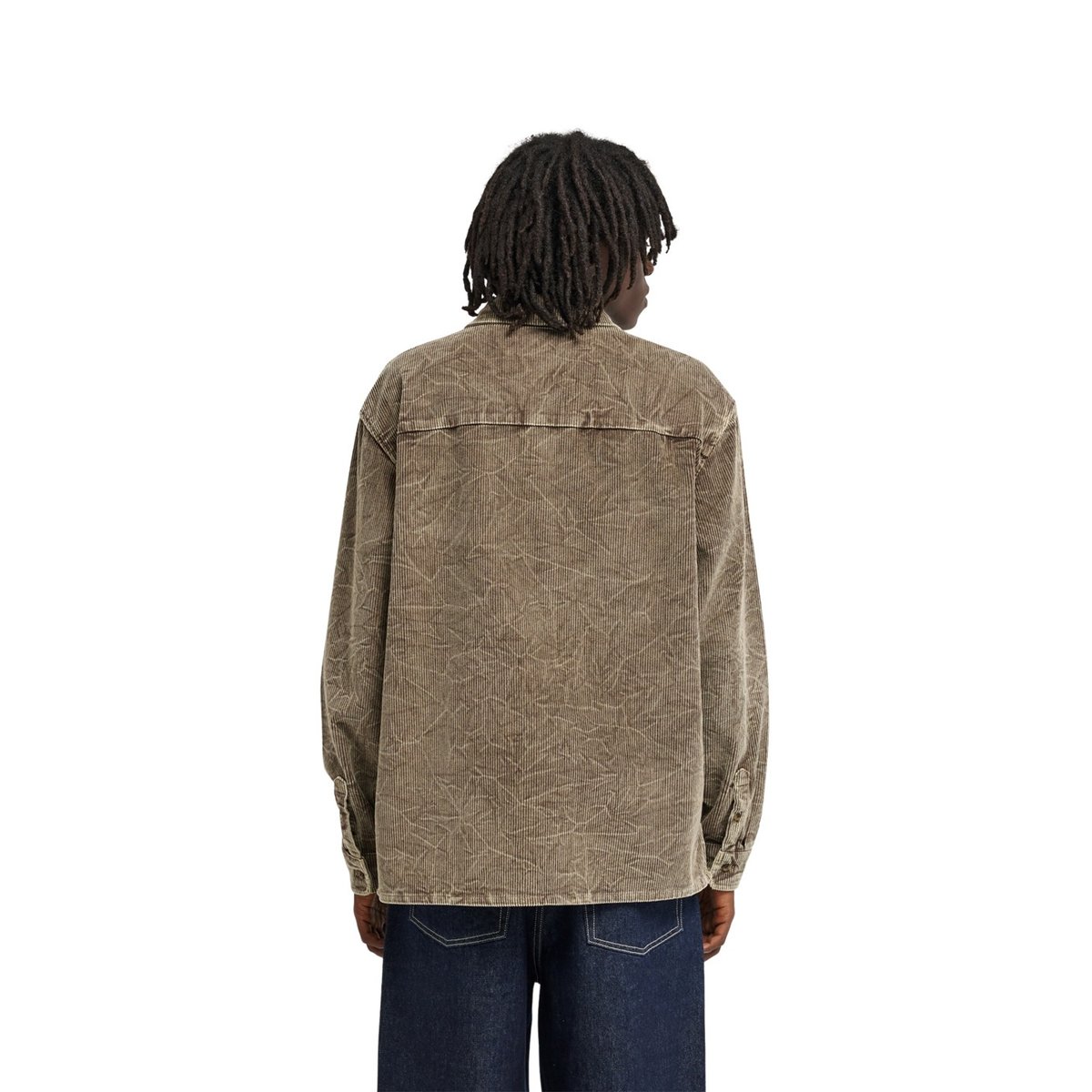 Chemise manches longues en velours côtelé RELAX WASHED marron stone gray, ELEMENT