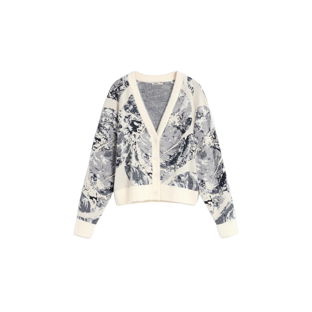 Pull jacquard M. C. Lacroix blanc, DESIGUAL