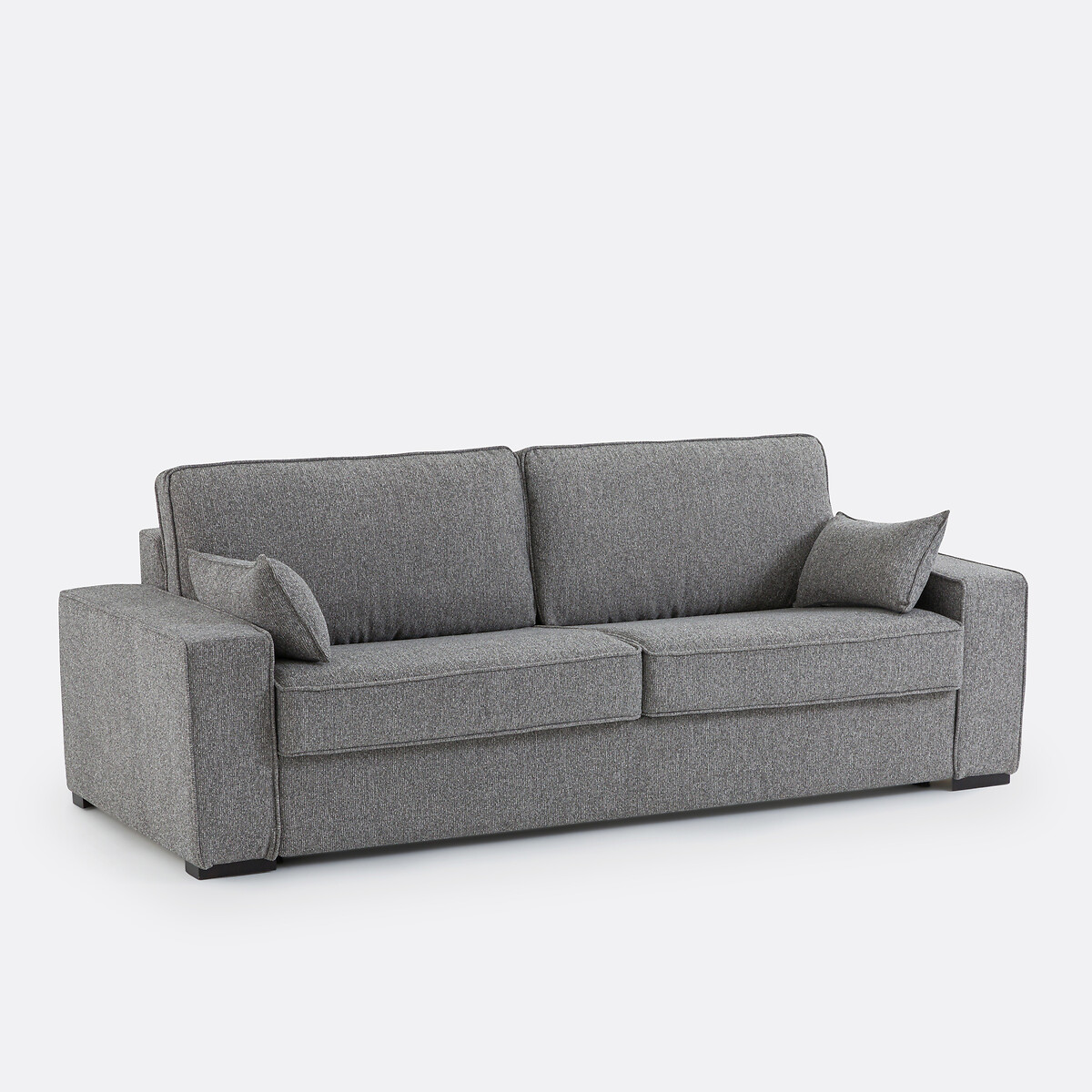 Canapé-lit texturé chiné mousse premium HR Cecilia gris clair, LA REDOUTE INTERIEURS