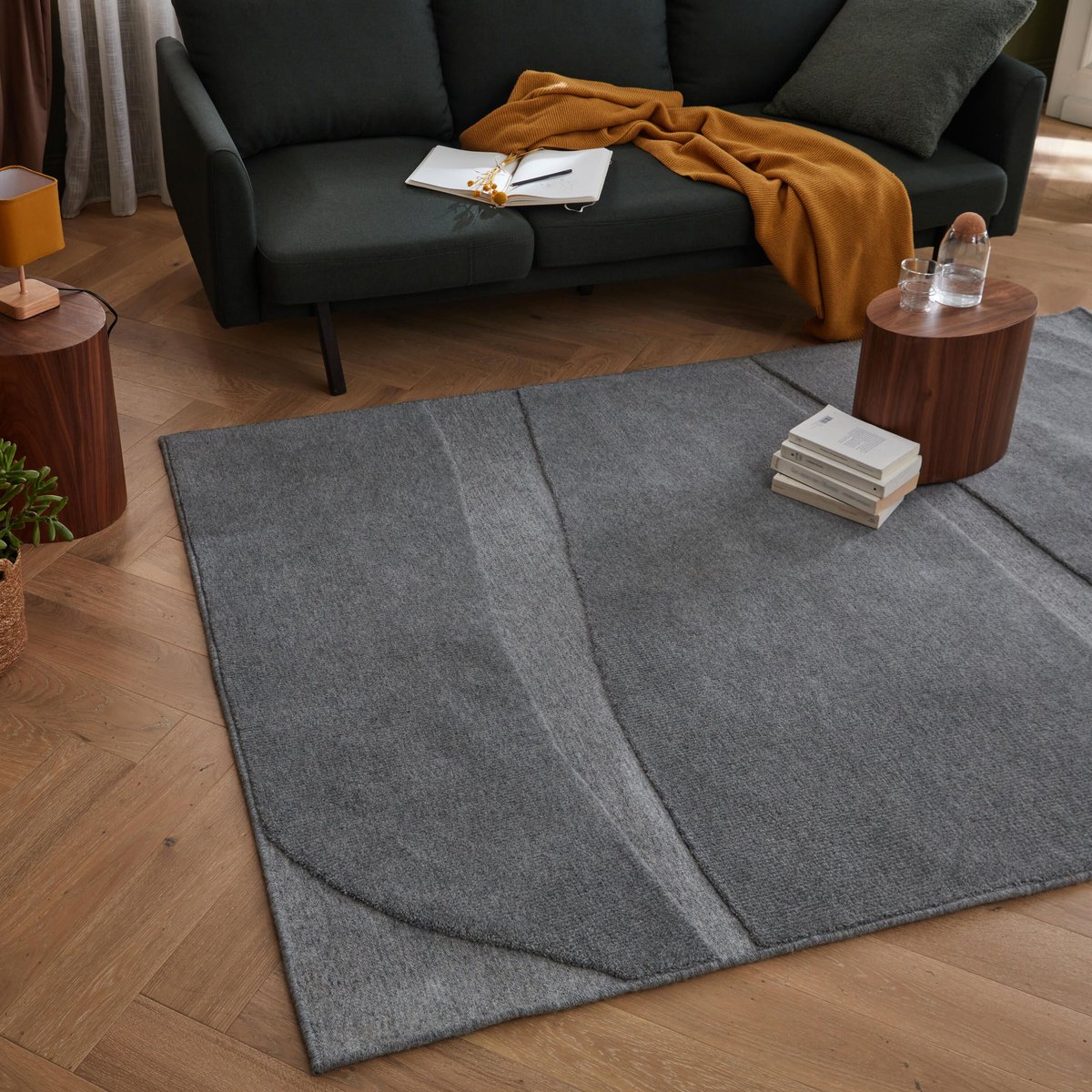 Tapis en laine, BLIDA gris, INSPIRE