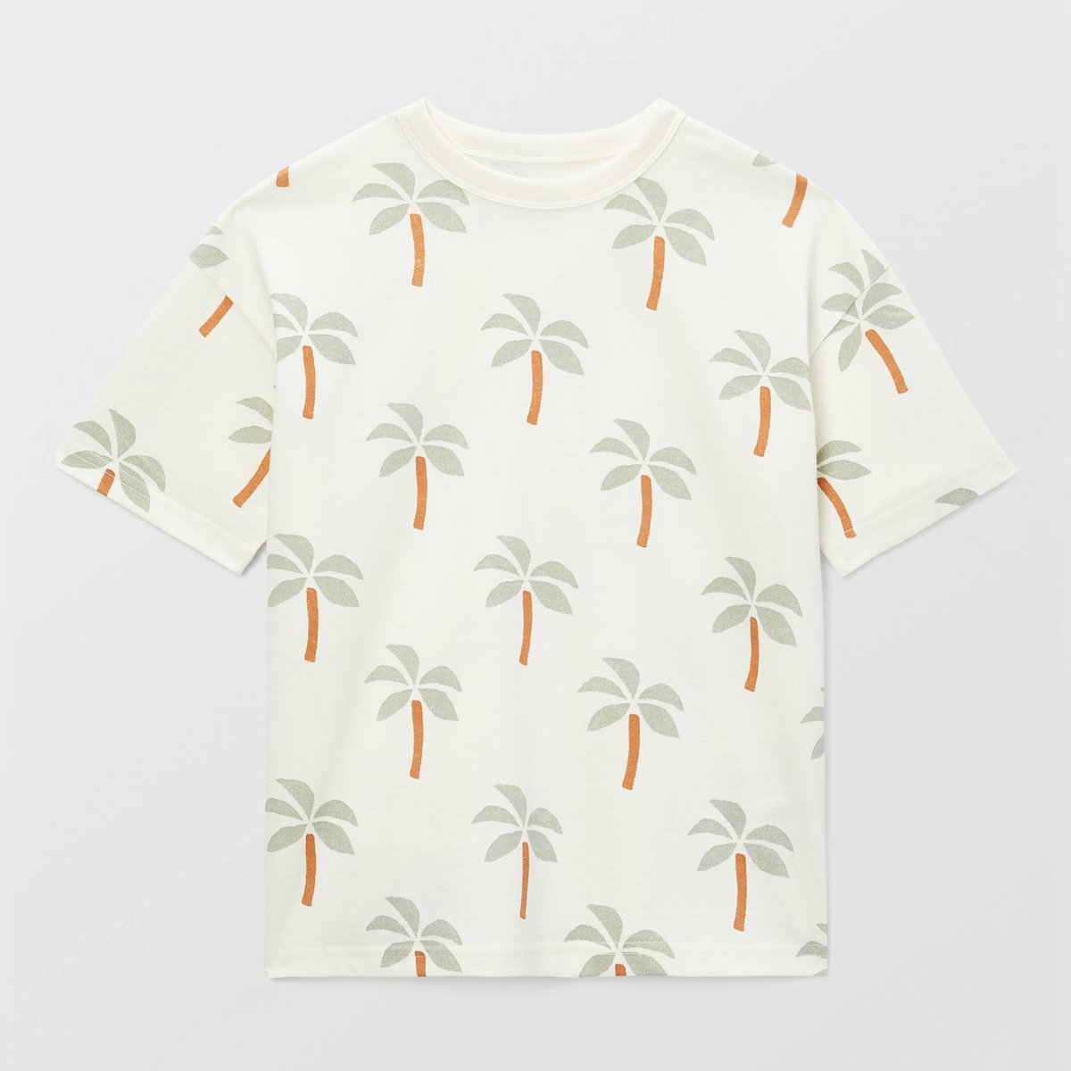 T-shirt manches courtes surteint en coton BIO naturel, MONOPRIX