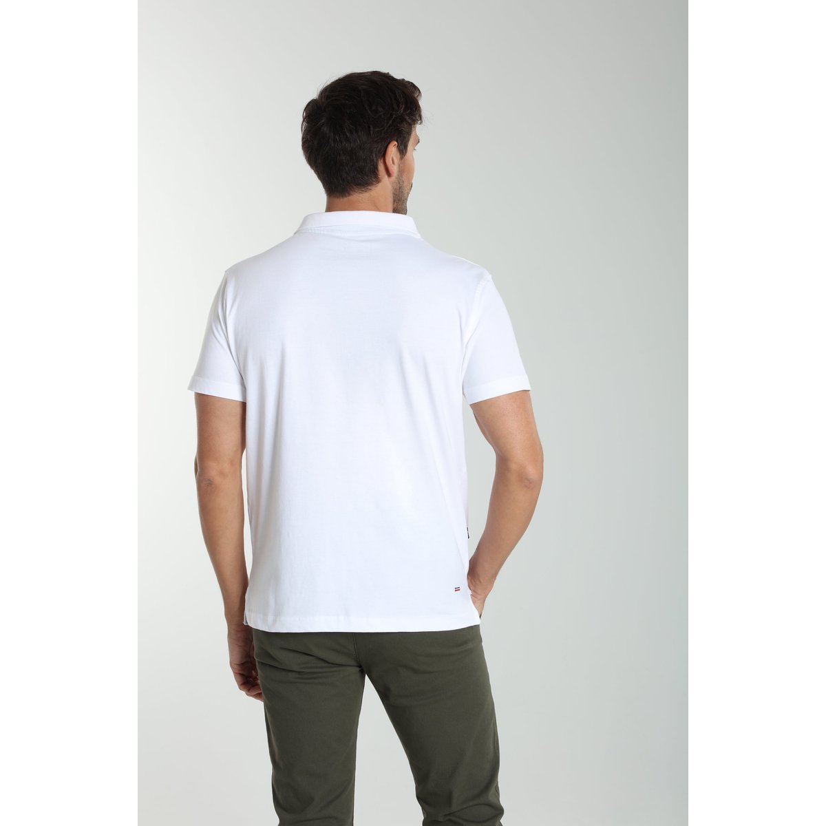Polo manches courtes en coton PAT blanc, GENTLEMAN FARMER