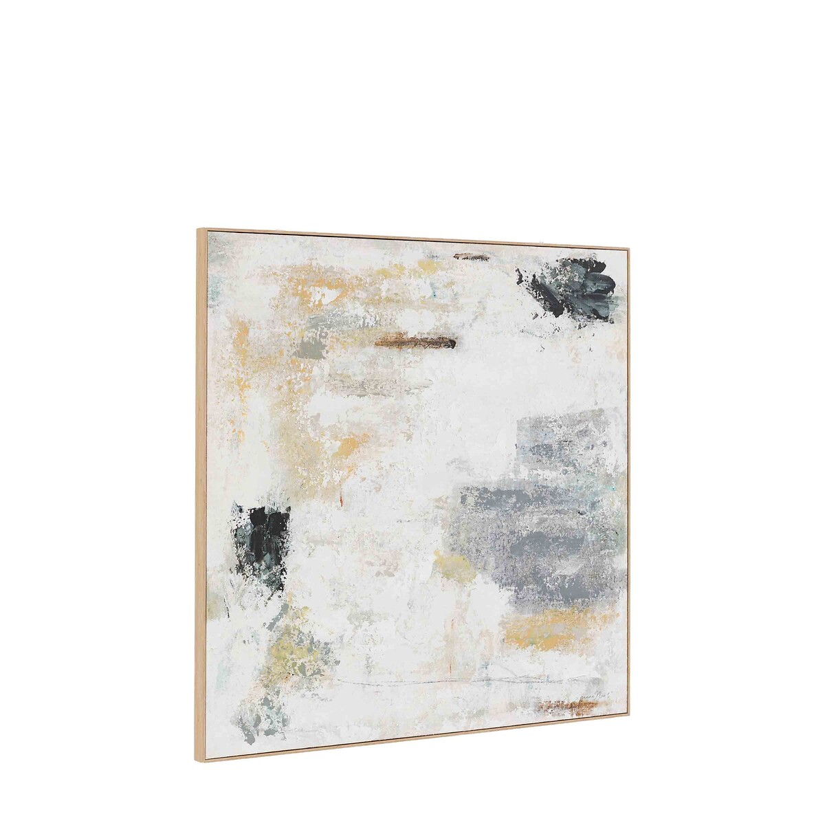 90cm White Noise Framed Canvas white, ÉDITÉ