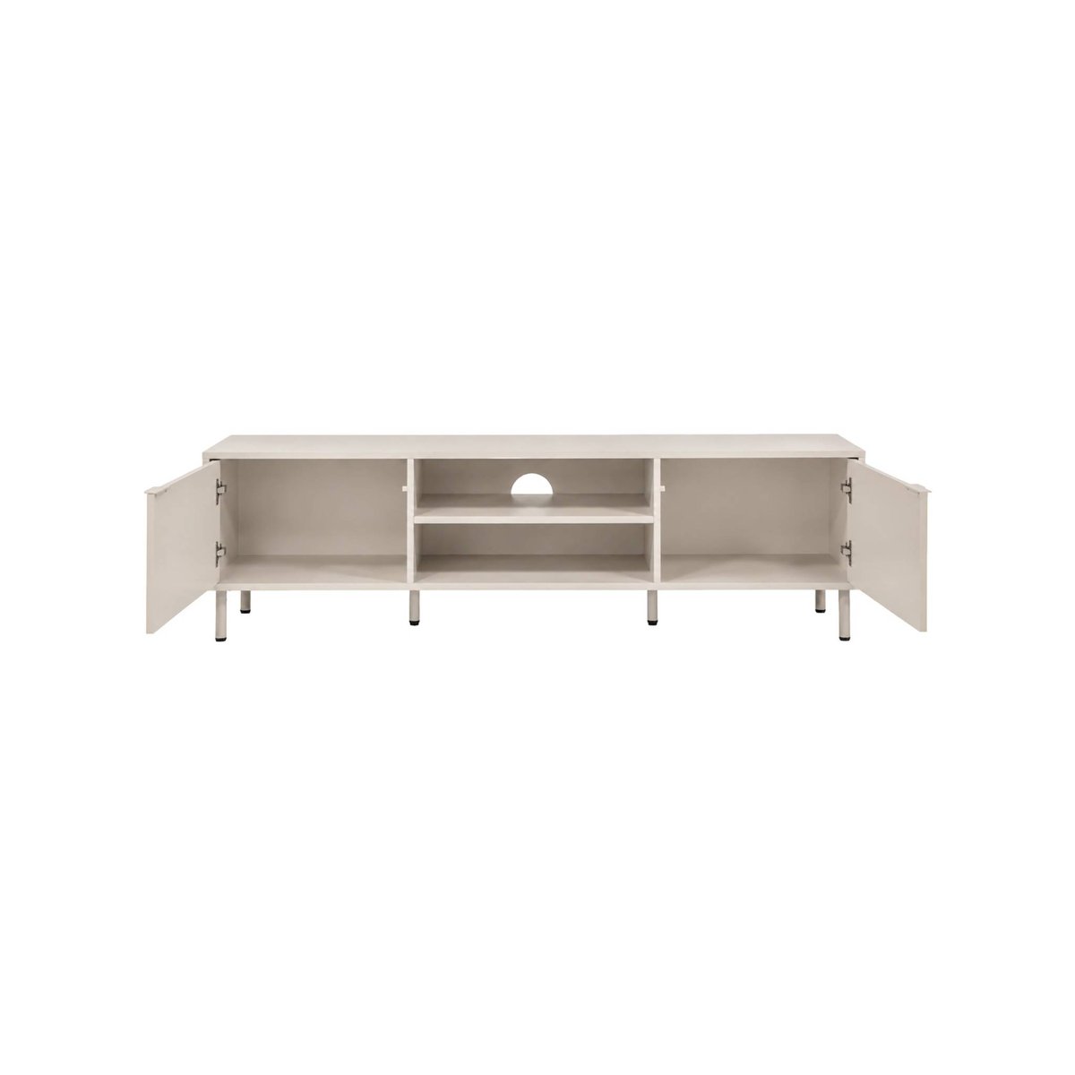 Meuble TV décor bois et métal 160cm ELLIE beige, SWEEEK