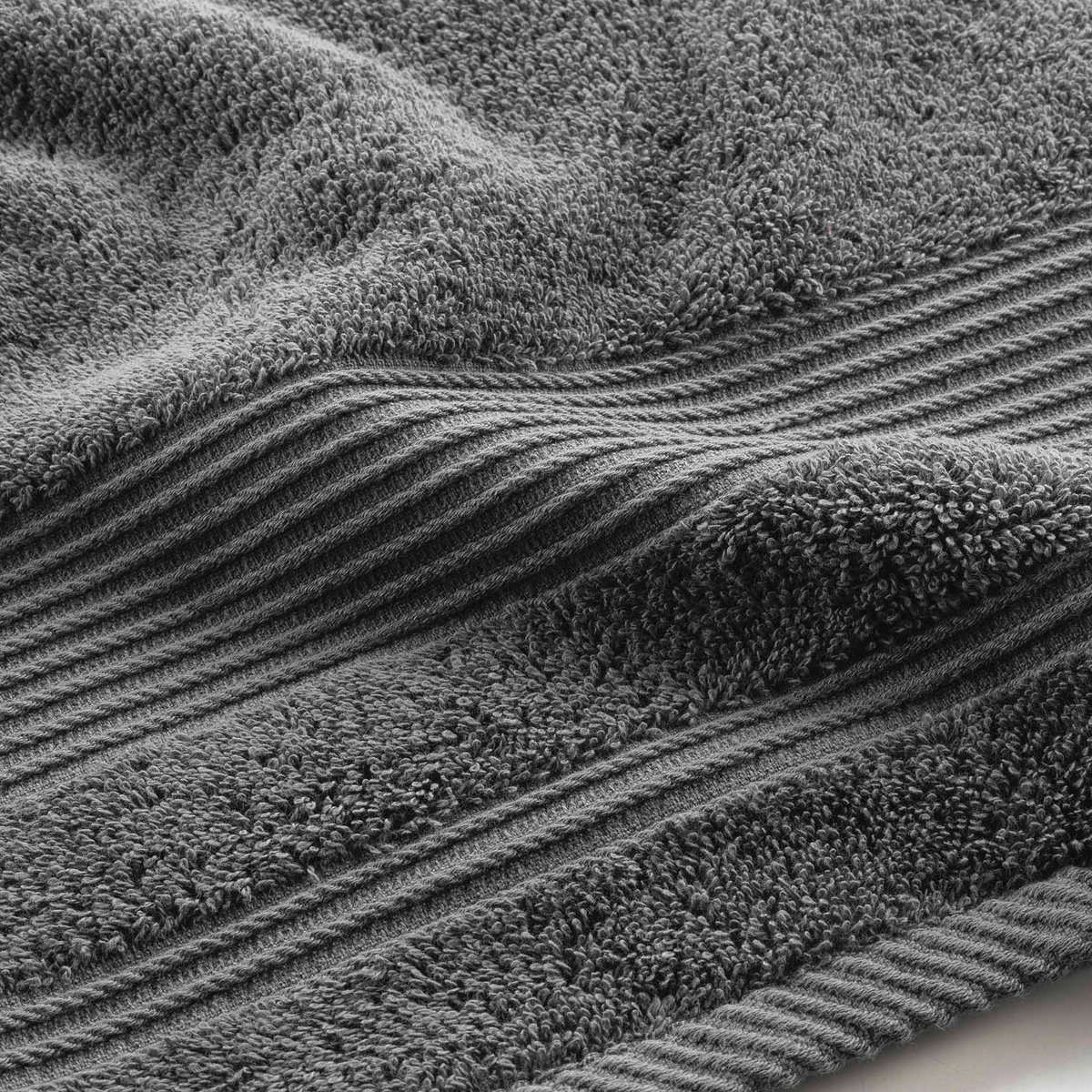 Serviette de Toilette en Coton Tendresse douceur anthracite, EDEN