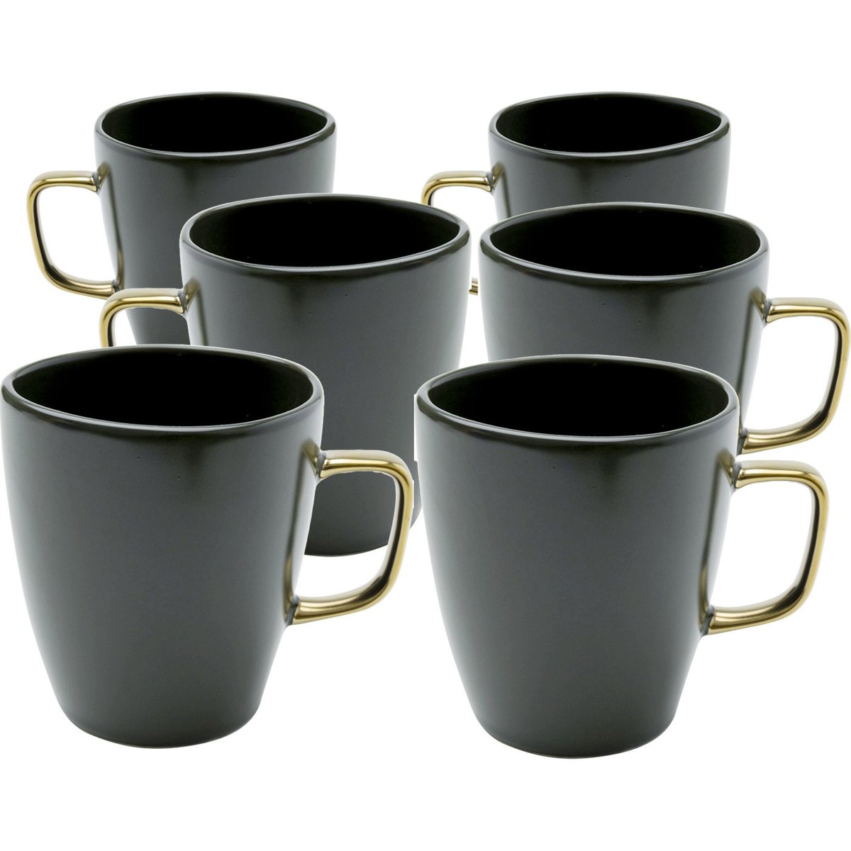 Lot de 6 mugs, VIBRATIONS vert, KARE DESIGN