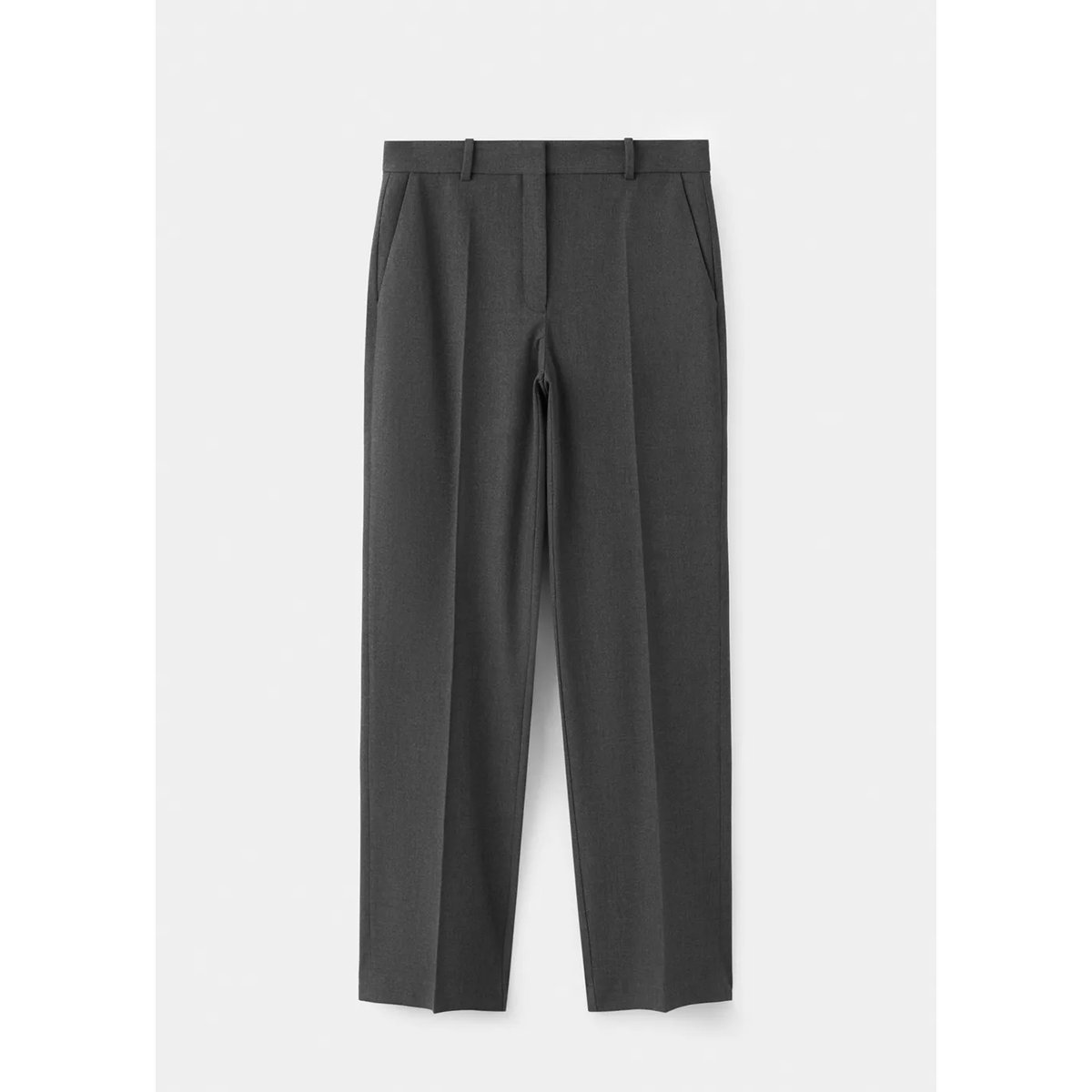 Pantalon de tailleur droit gris, MANGO