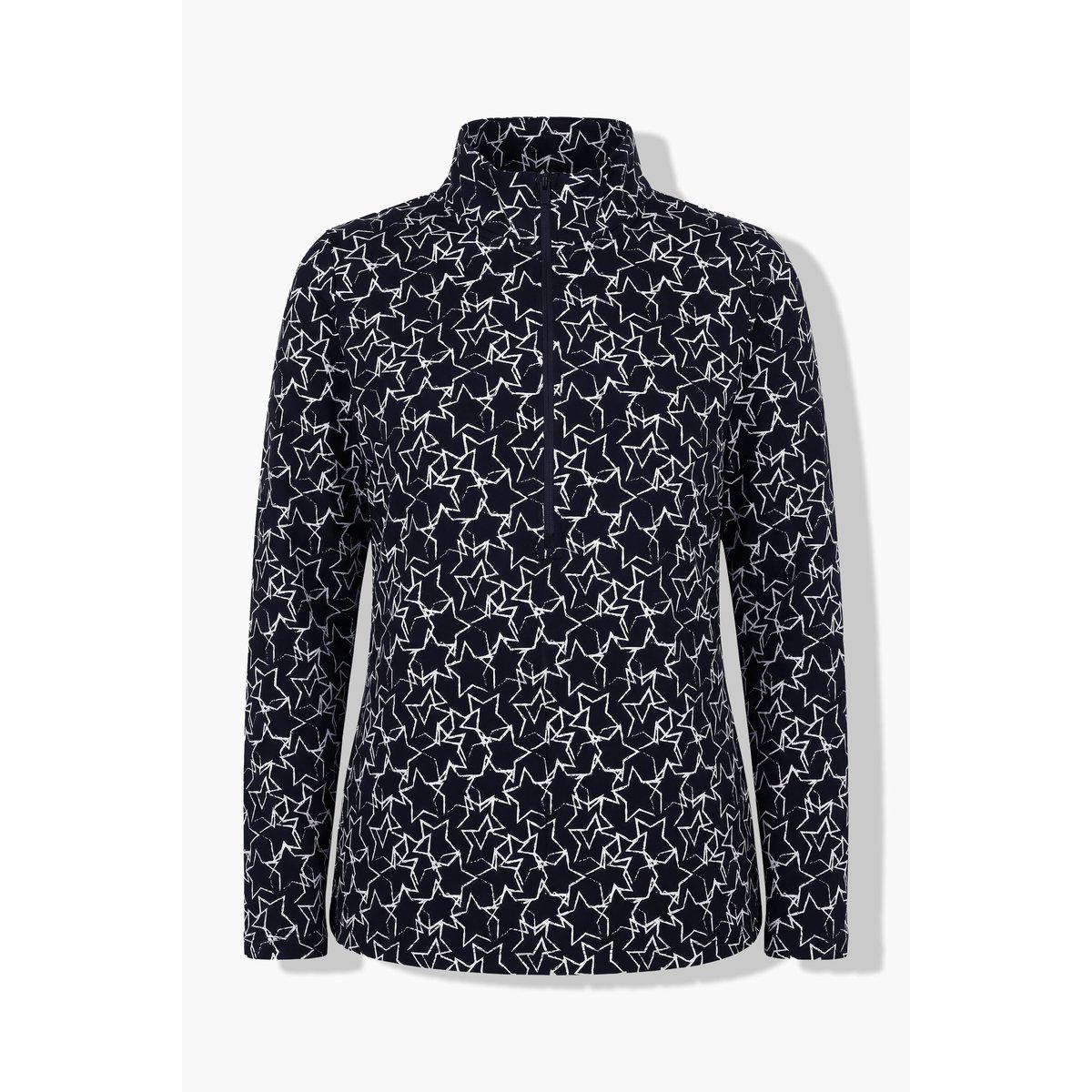 T-shirt technique de ski, motif étoiles noir, ULLA POPKEN