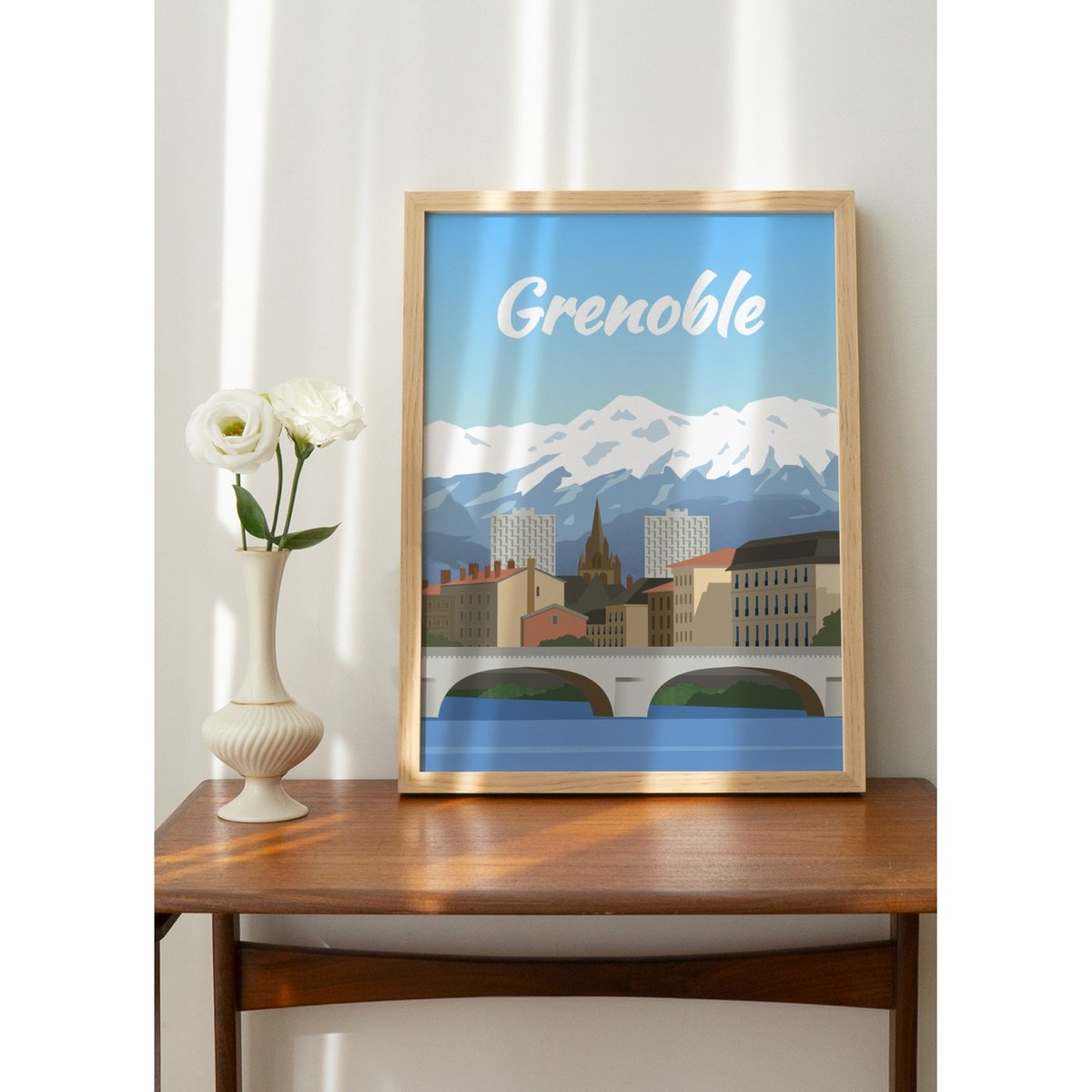 Affiche ville Grenoble blanc, L'AFFICHERIE