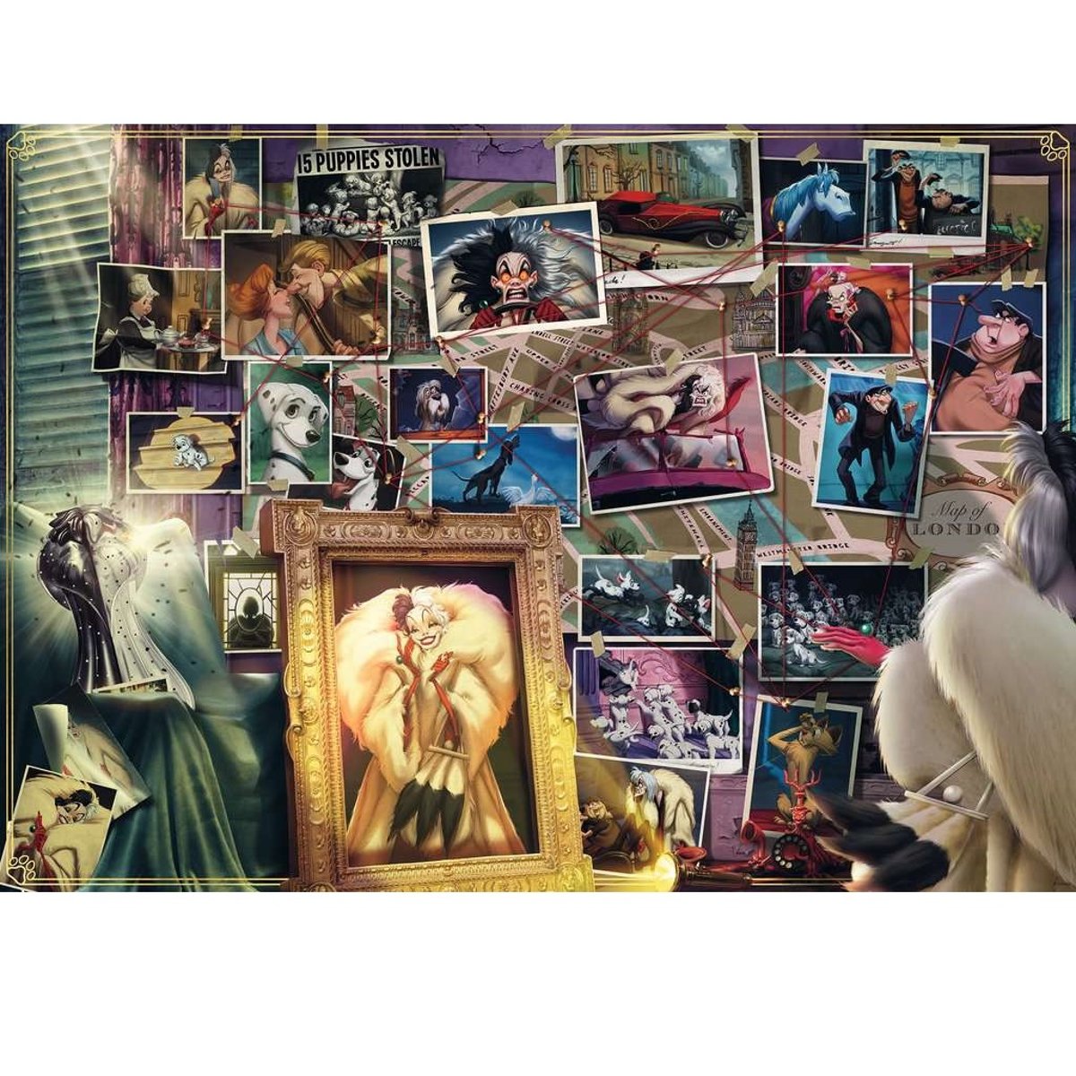 Puzzle Cruella d'Enfer 1000 pièces rouge, RAVENSBURGER