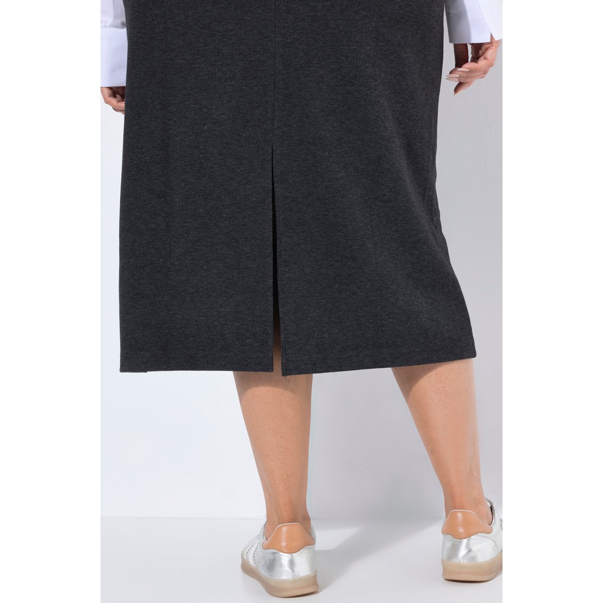 Jupe longue chiné anthracite, ULLA POPKEN