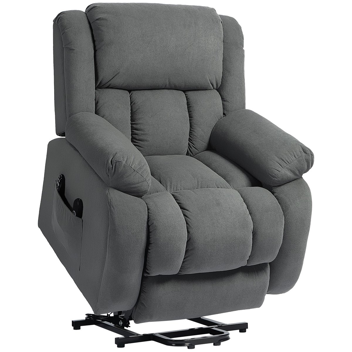 Fauteuil releveur multifonctionnel Velours gris, HOMCOM