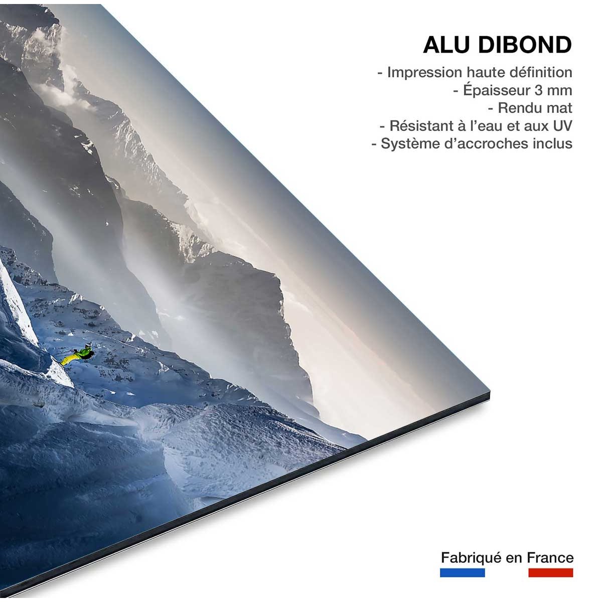 Tableau concentration sur les cîmes tableau alu dibond, HEXOA