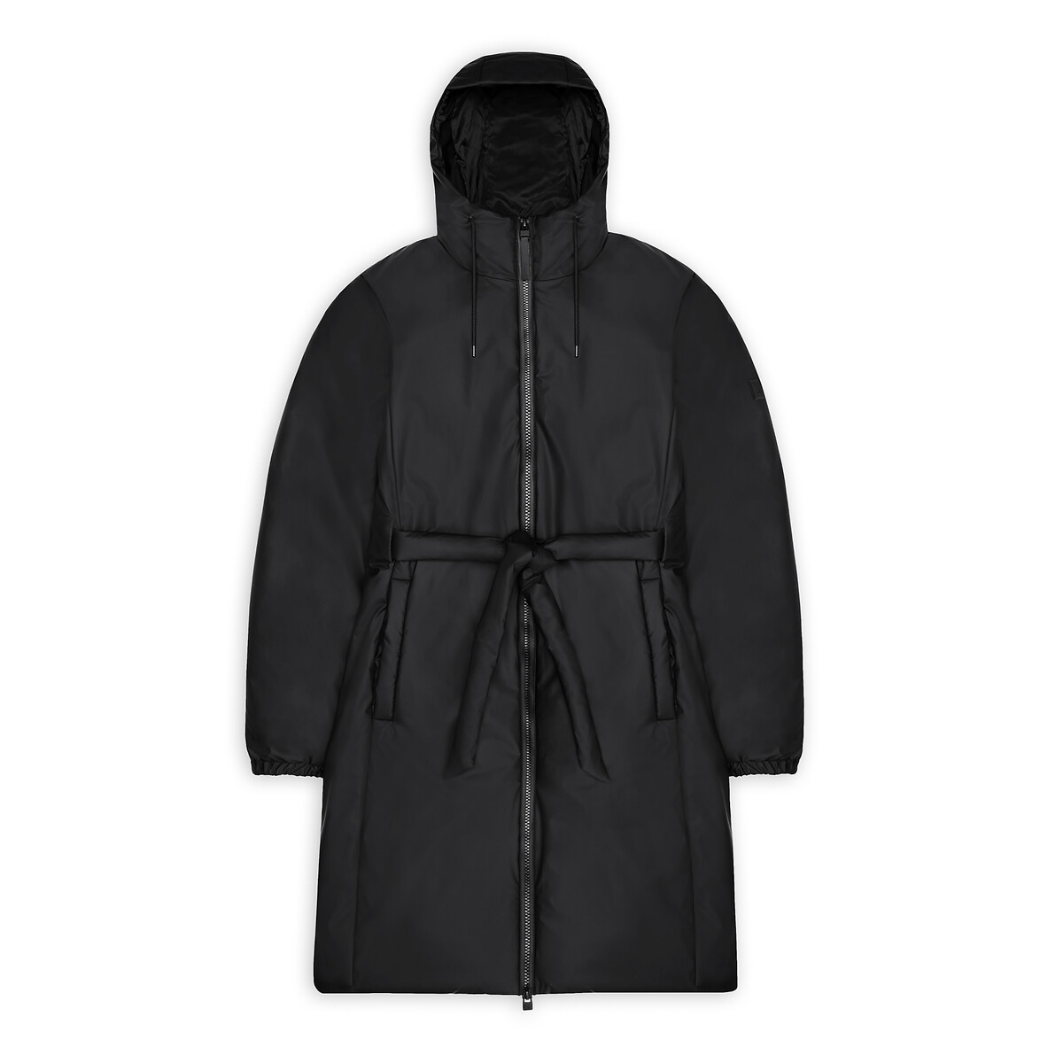 Lohja Long Insulated Curve Jacket black, RAINS