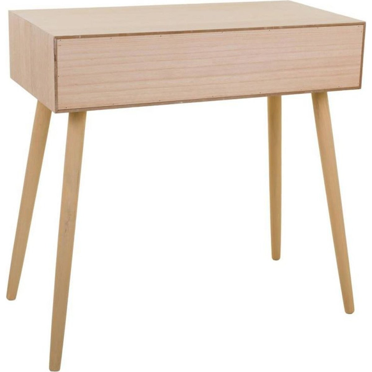 Console en bois et cannage, 2 tiroirs naturel bois clair et cannage, RECOLLECTION