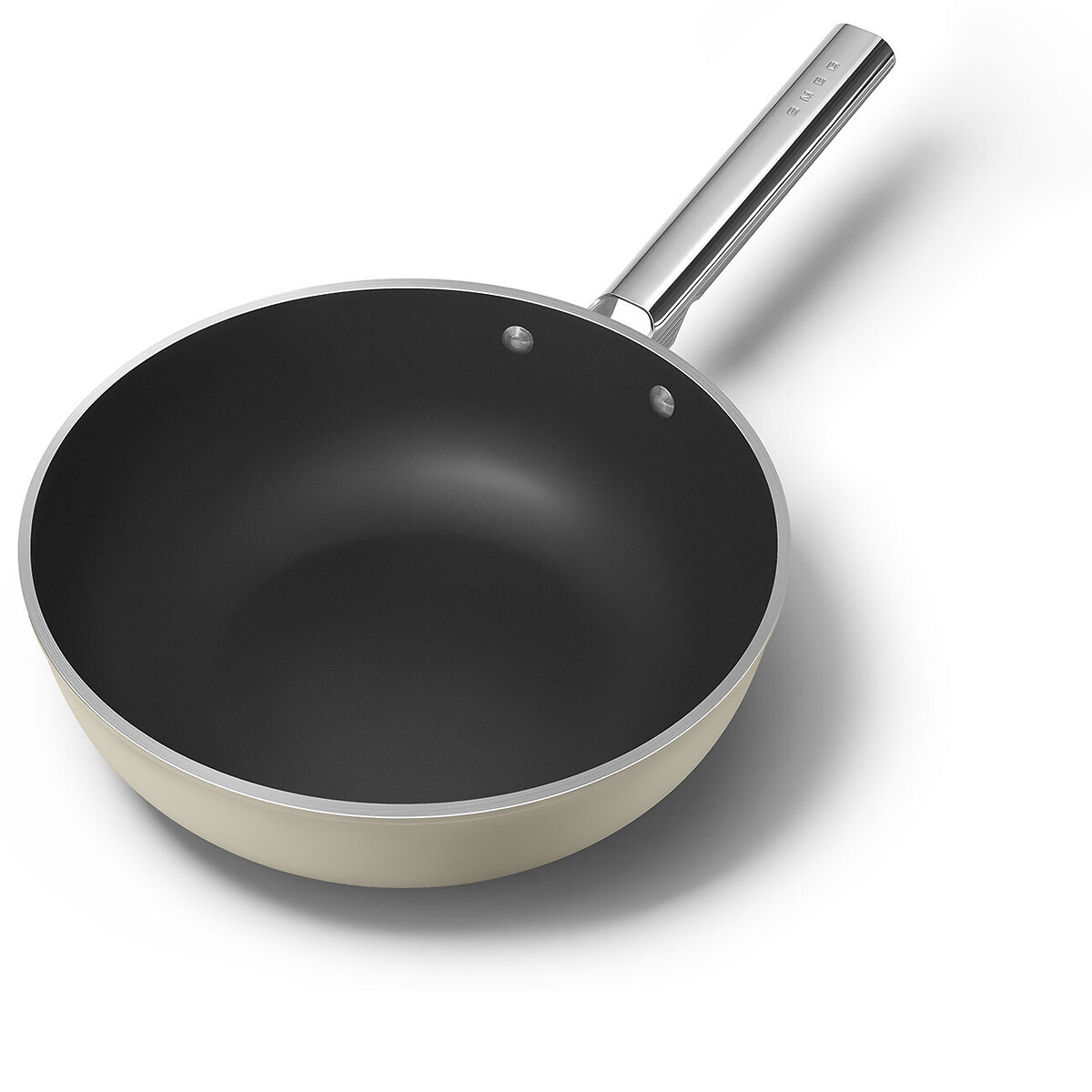 Wok antiaderente, 20cm, SMEG creme, SMEG