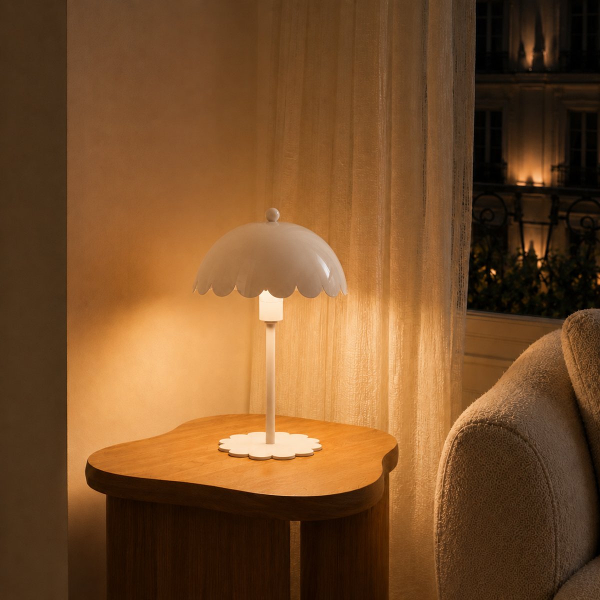 Lampe à poser Margot - MARGOT blanc, MAISON PAVANE