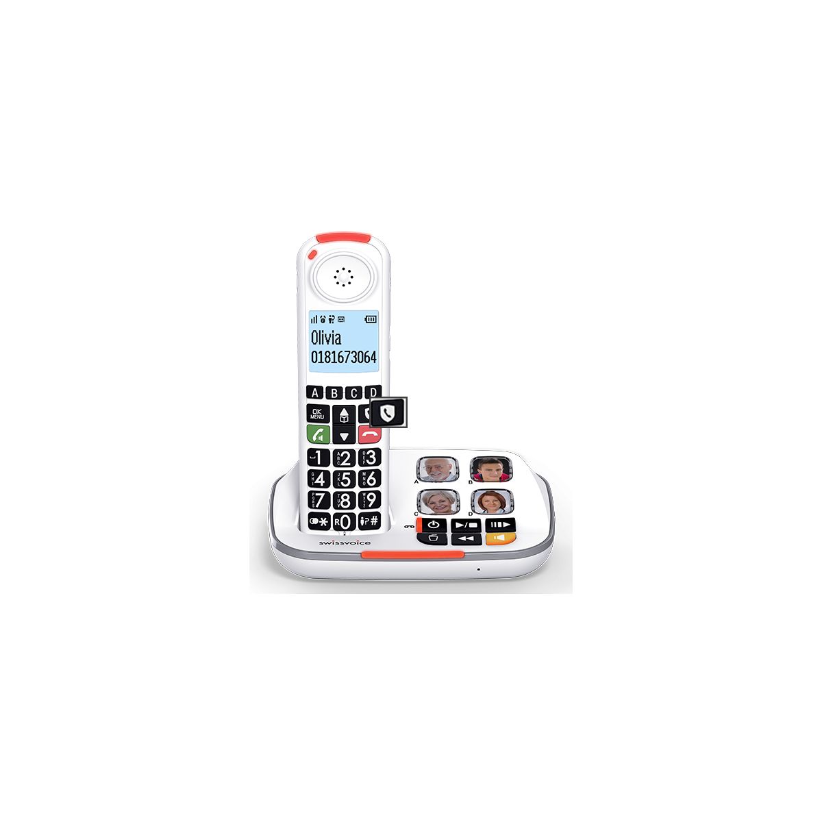 Téléphone sans fil XTRA 2355 Voice blanc, SWISSVOICE