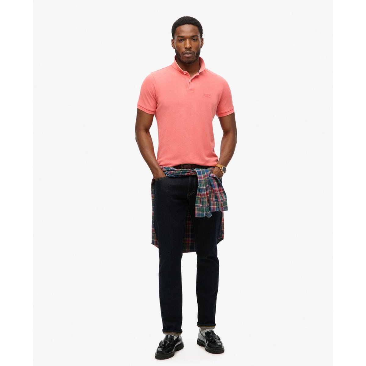 Polo manches courtes  rose des maldives, SUPERDRY
