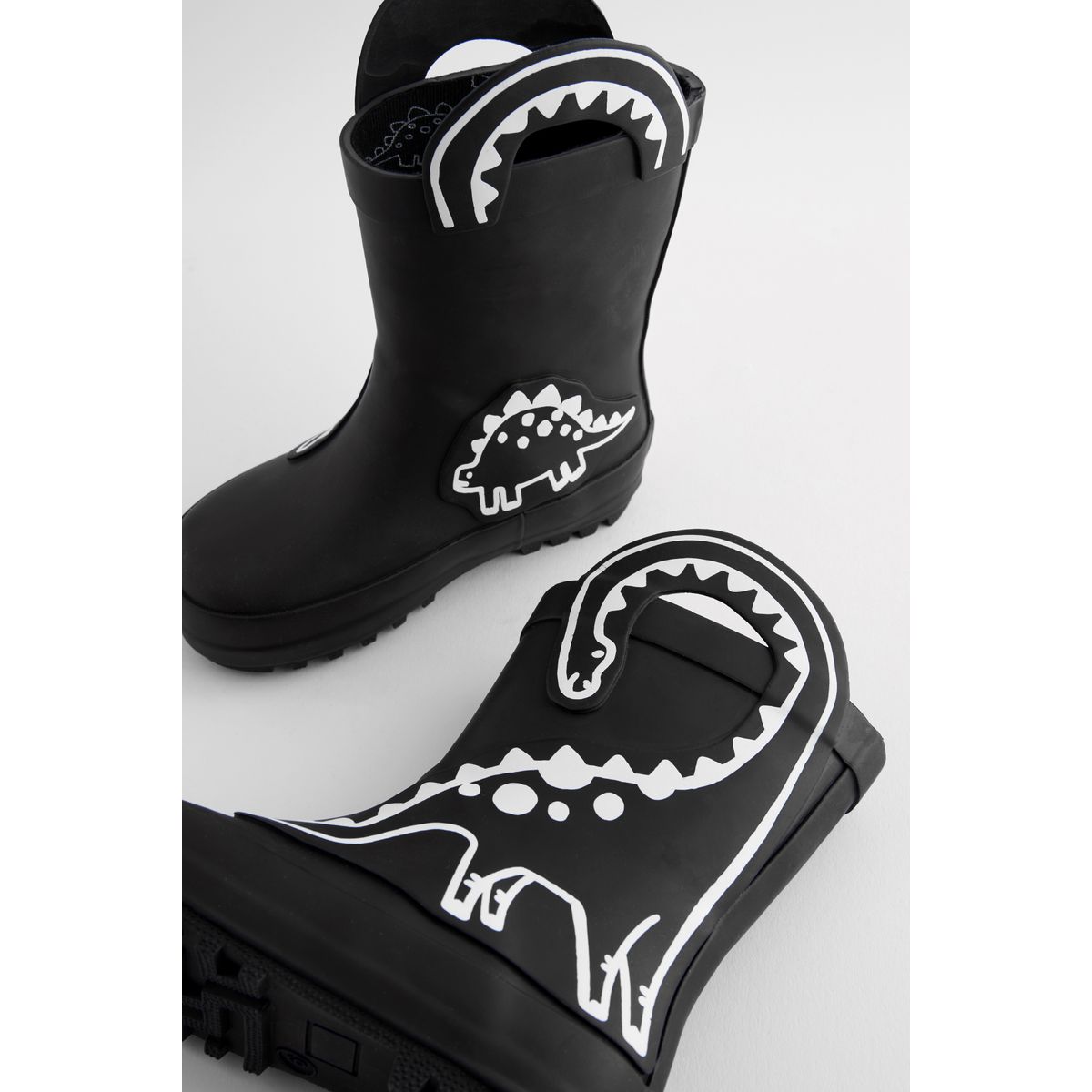 Bottes avec anses à enfiler dinosaure noir à couleurs changeantes, NEXT