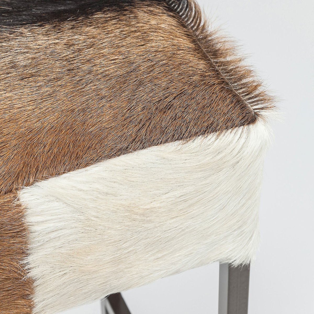 Tabouret de bar en peau de chèvre, COUNTRY LIFE marron, KARE DESIGN