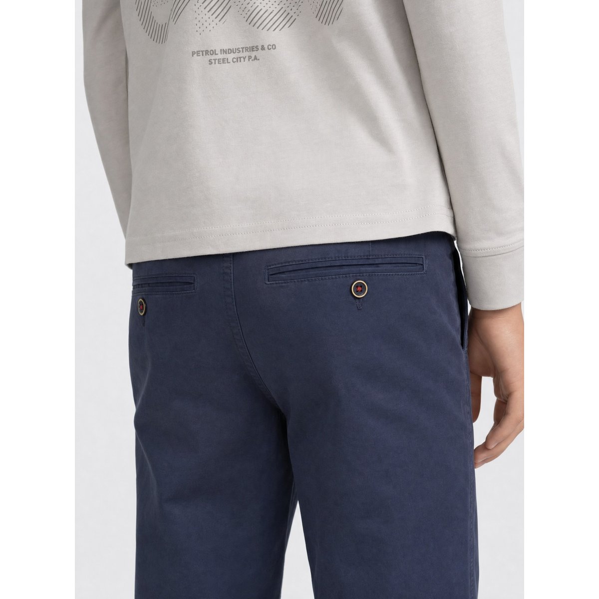 Pantalon chino coupe décontractée ironpath bleu royal navy, PETROL INDUSTRIES