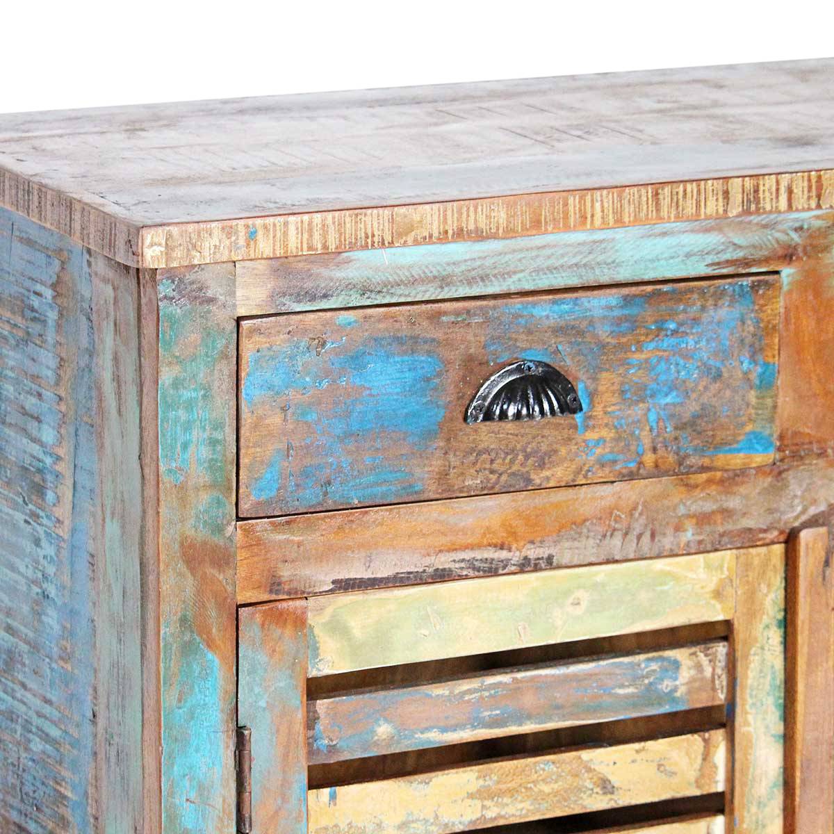 Buffet en bois massif ETHNIK multicolore, MADE IN MEUBLES 