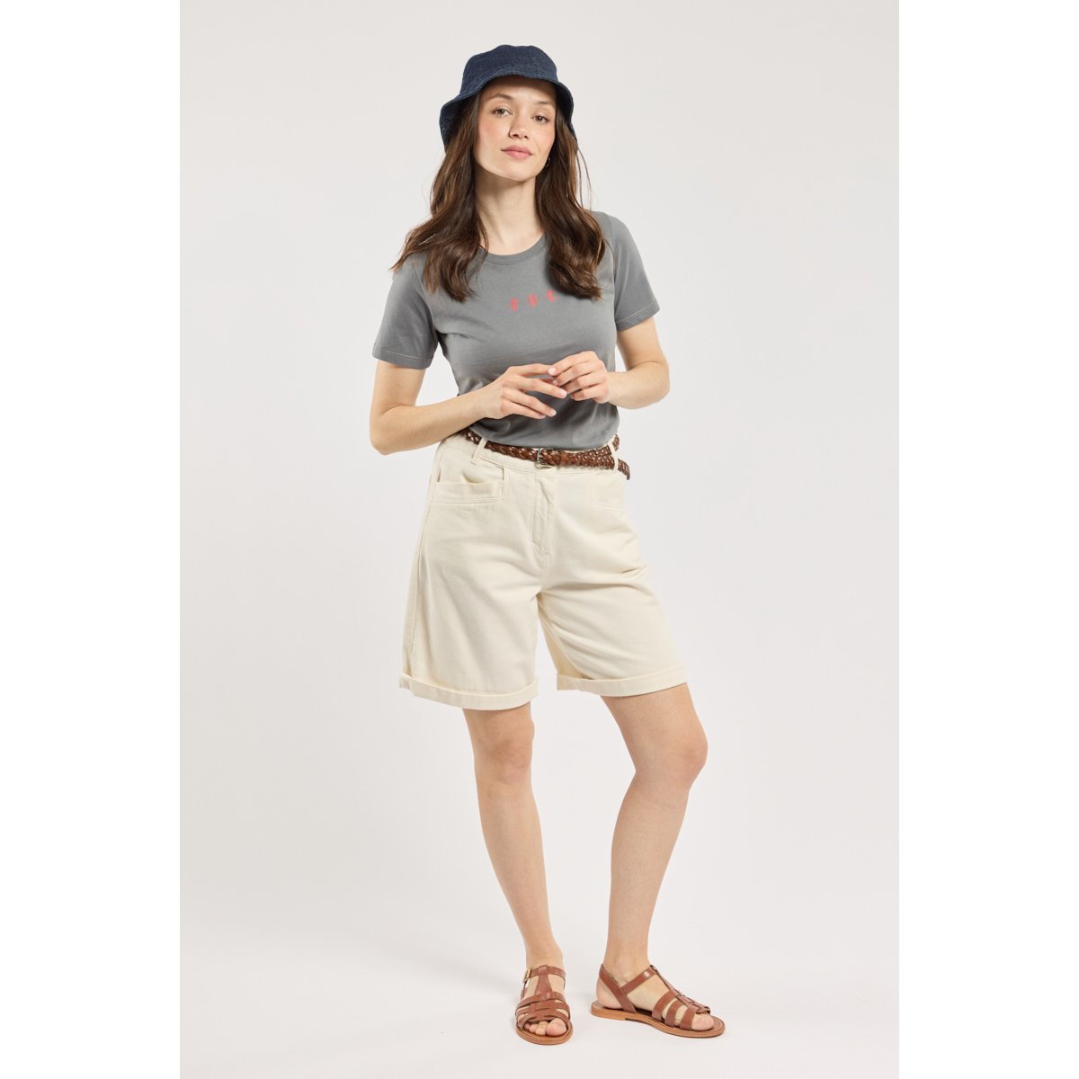 T-shirt - coton gris, ARMOR-LUX